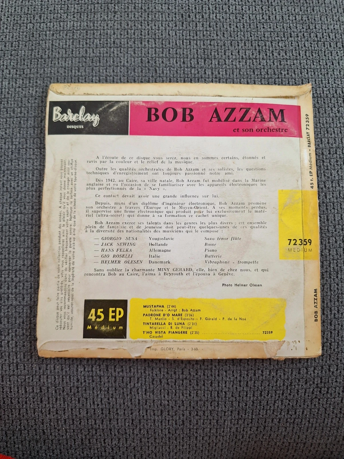 Barclay 72359 super 45 rpm record – photo 2